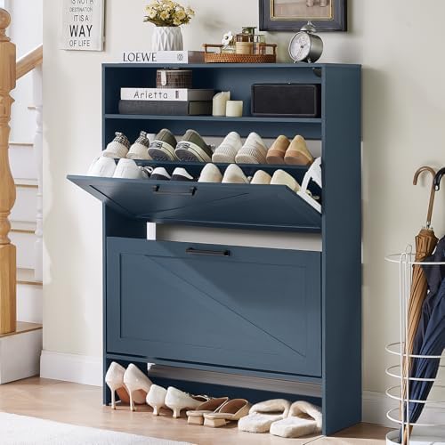 Shoe Rack Cabinet Narrow Entryway - Shoe Cabinet Storage for Entryway with