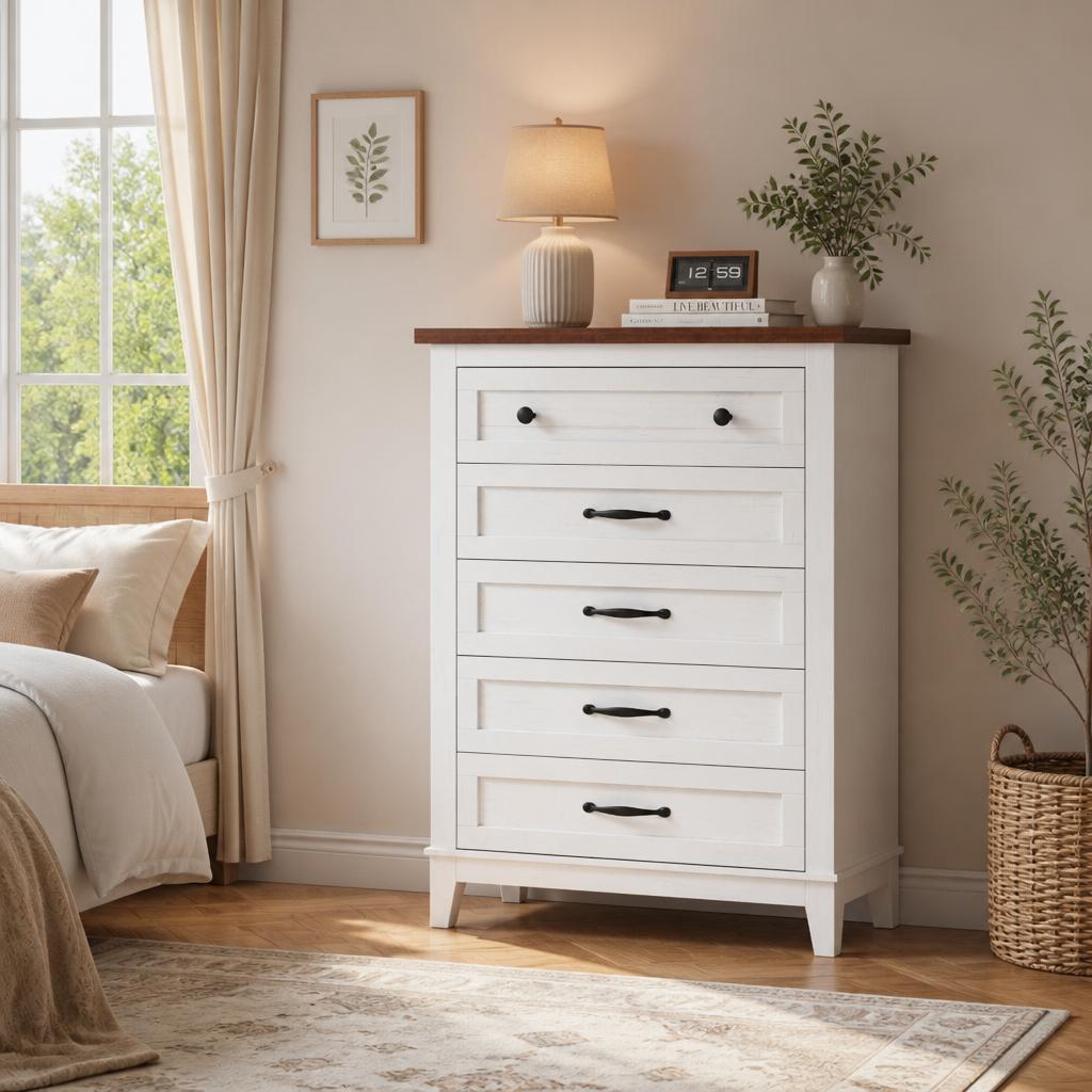 5-Drawer Tall Vertical Dresser - đánh giá và giá Bedroom Furniture